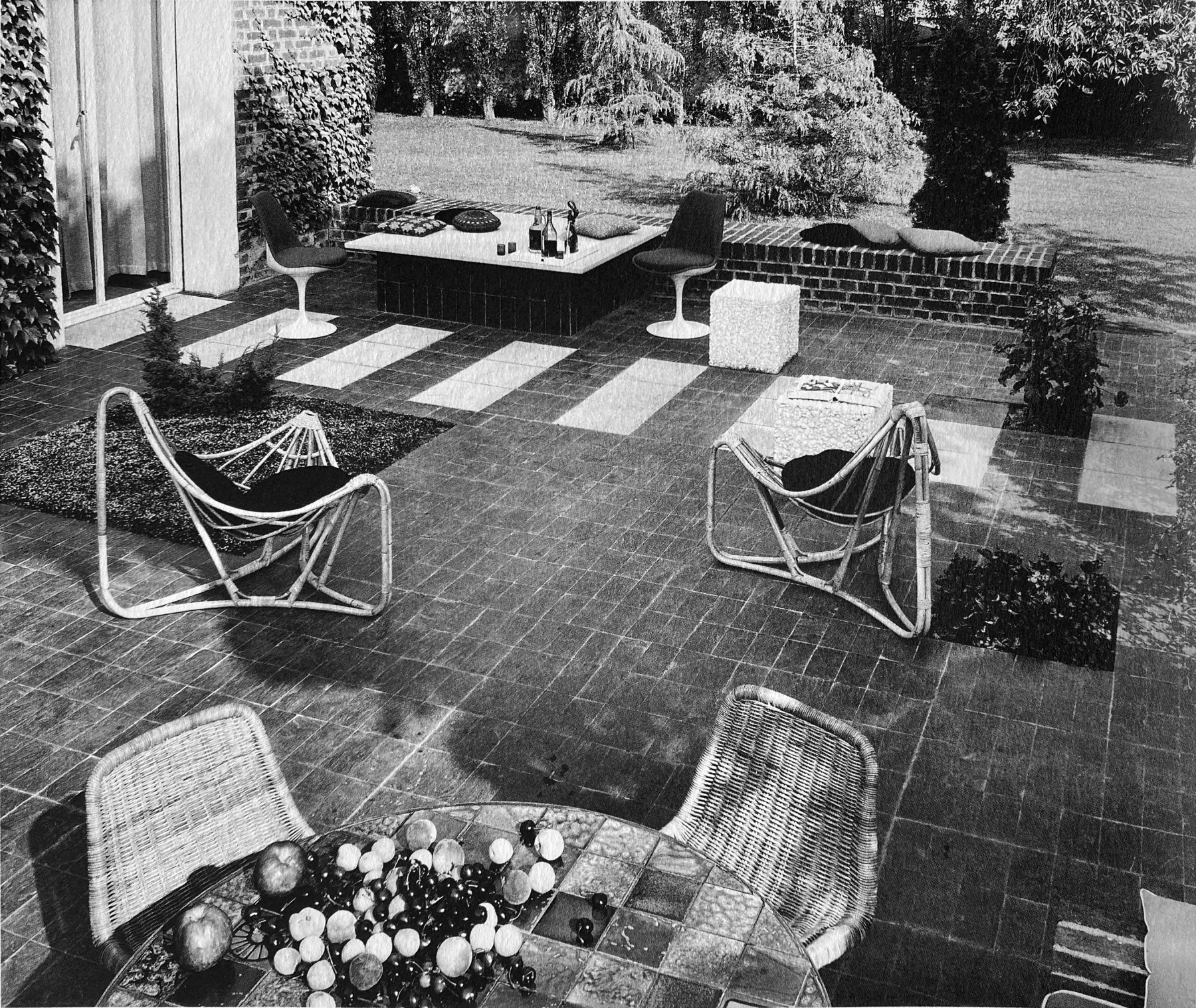 Terrace of a house designed by Janine Abraham &amp; Dirk Jan Rol, Bouff&eacute;mont, France, c. 1965