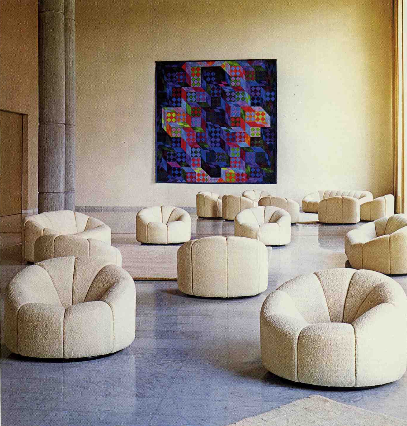 &Eacute;lys&eacute;e chairs&nbsp;at a prefacture in Nanterre, France, c. 1970s
&nbsp;
