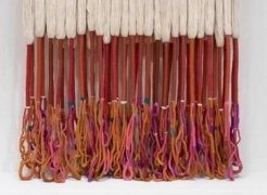 Work by Sheila Hicks highlighted by The Boston Globe